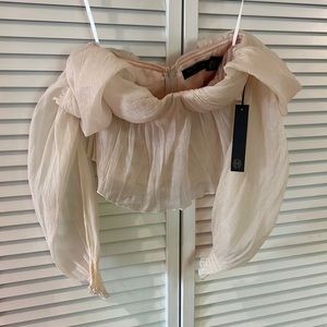 House of Harlow Burna Blouse in Cream size small